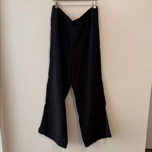 Old Navy Black Linen Gauze Wide-Leg Pants size XL Long (Tall)